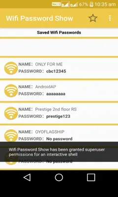 Wifi Password Show android App screenshot 0